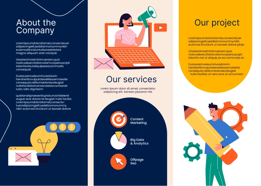 trifold  brochure degins